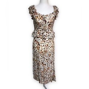 Sofia Jeans by Sofia Vergara Women's Ruffle Sweetheart Midi Dress